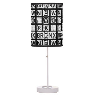 Lampe De Bureau Bronx New York   Typographie de Grunge