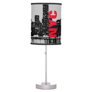 Lampe De Bureau New York City Manhattan Night Pop Art