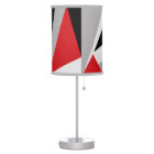 Lampe de table abstraite moderne noire, rouge, bla