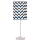 Lampe de table bleu et gris Chevron de la Marine