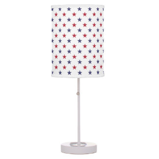 Lampe De Table Drapeau américain rouge et drapeau bleu étoiles