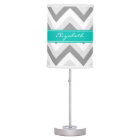 Lt Grey Med Grey Blanc Chevron Turquoise Nom Monog
