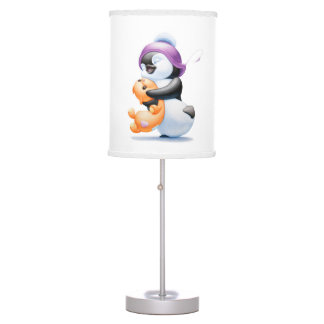 Lampe De Table Pingouin et Teddy Bear Table Nursery Lampe