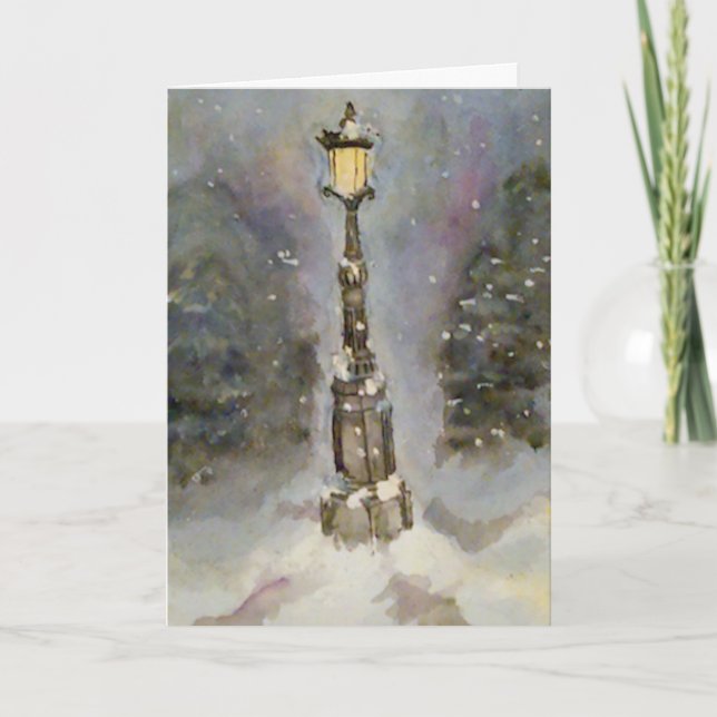 Lampe en carte de vacances bleue (Devant)