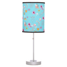 LAMPE ROSE ET TURQUOISE