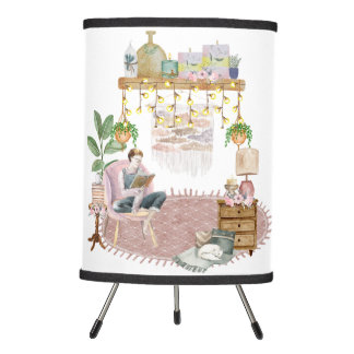 Lampe Tripod Salle de lecture Boho