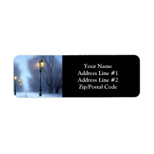 Lampes de rue brillant hiver Wonderland