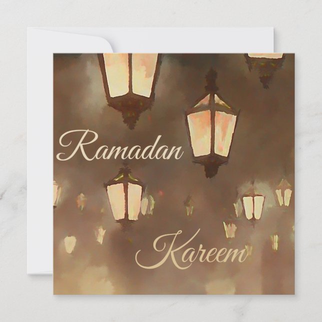 Lampes Ramadan - Carte Plat (Devant)
