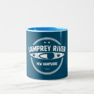 Lamprey River New Hampshire Kayaking Two-Tone Coffee Mug