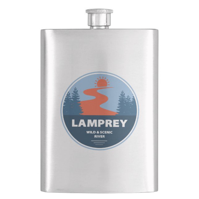 Lamprey Wild And Scenic River New Hampshire Hip Flask (Front)