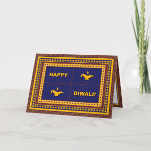 Lamps & Stars Diwali Card