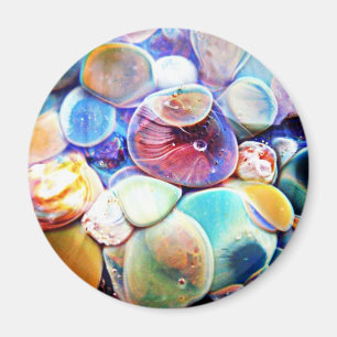 Lampwork Glass Abstract Underwater Stone Magnet