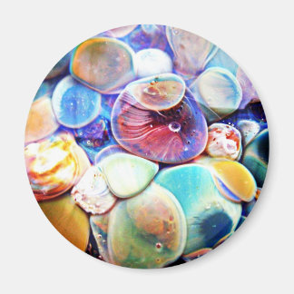 Lampwork Glass Abstract Underwater Stone Magnet