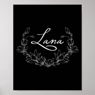 Lana Floral Crown Tee – Aesthetic Vintage-insred G Poster