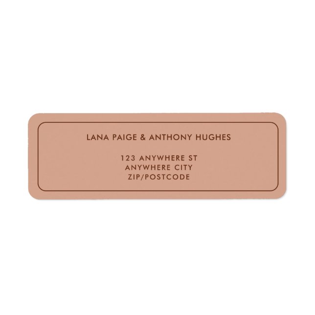 LANA Modern Latté RSVP Return Address Labels (Front)
