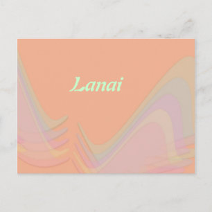 Lanai Hawaii Pastel Wings Postcard