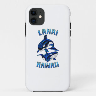 Lanai Hawaii Vacation Tribal Whale Orcas iPhone 11 Case