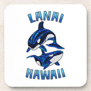 Lanai Hawaii Vacation Tribal Whale Orcas Coaster
