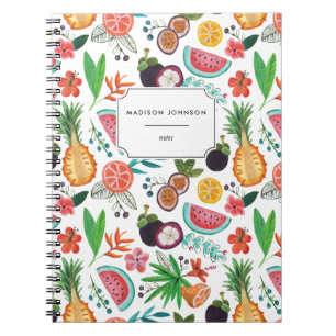 L'ananas de fruit tropical fleurit le carnet de