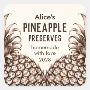L'ananas préserve le étiquette de mise en conserve