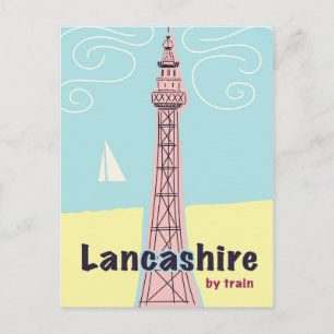 Lancashire By train Postcard