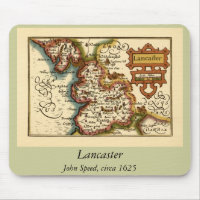 Lancashire County England Old Antiquarian Map