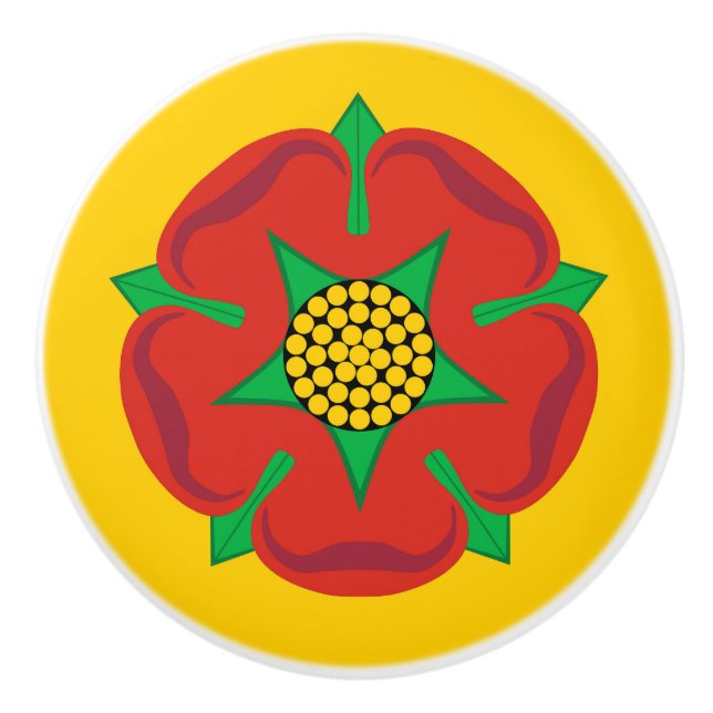 Lancashire County Flag symbol united kingdom Brita Ceramic Knob (Front)