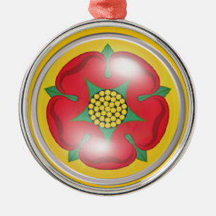 Lancashire Flag (Rose) Metal Ornament