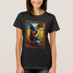 Lancashire Heeler Painting Sunflower Flower Mom Wo T-Shirt