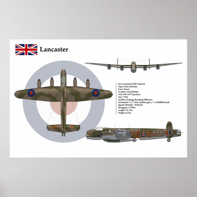 Lancaster BI Special 617 Squadron Poster (Front)