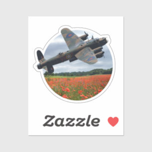 Lancaster Bomber Over A Poppy Field