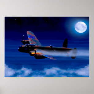 Lancaster Bomber Returning Home Poster