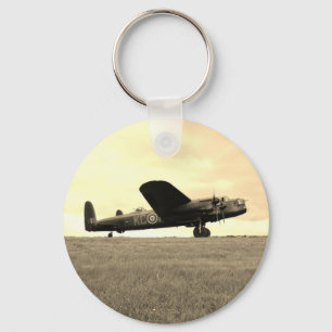 Lancaster Bomber Sepia Tone Keychain