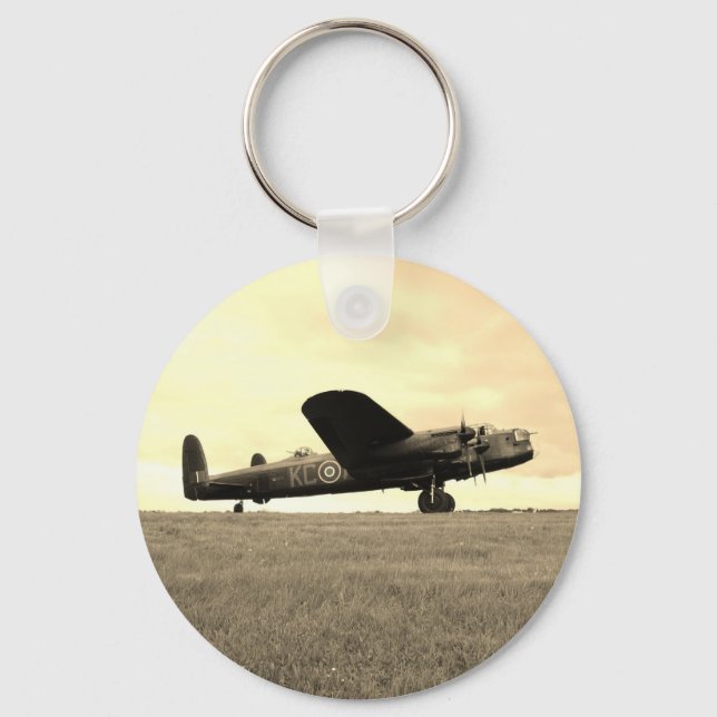 Lancaster Bomber Sepia Tone Keychain (Front)