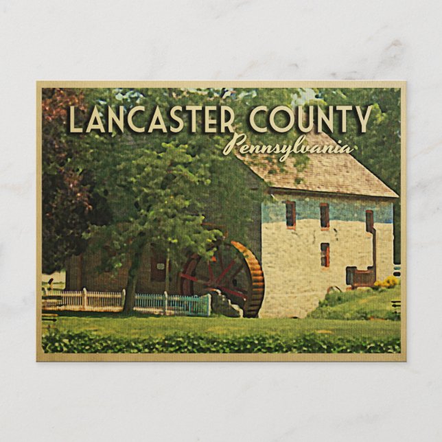 Lancaster County Pennsylvania Postcard (Front)