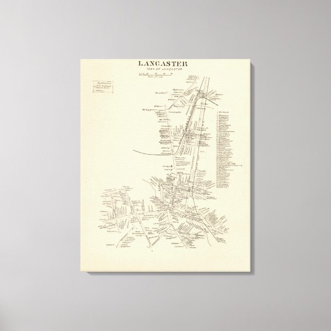 Lancaster, town of Lancaster Canvas Print (Front)