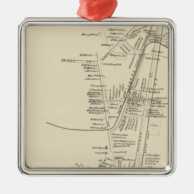 Lancaster, town of Lancaster Metal Ornament (Front)