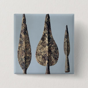 Lance and Javelin Heads, 475-300 BC 2 Inch Square Button