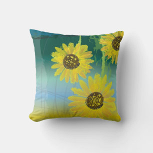 Lance du tournesol oreiller