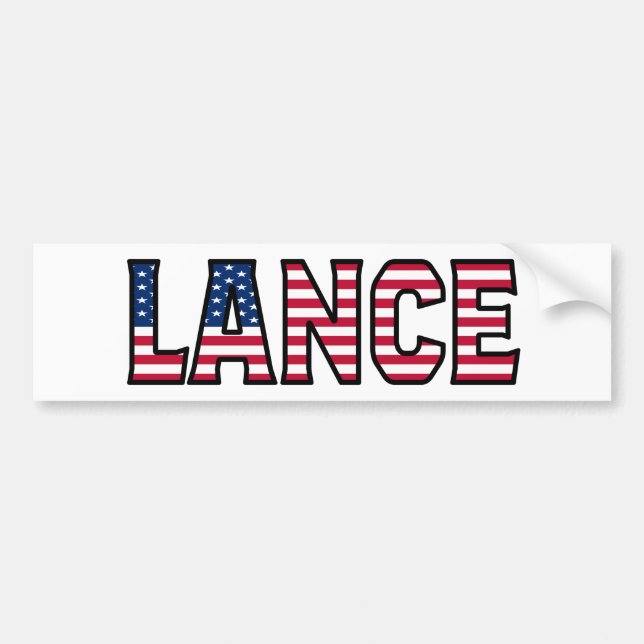 Lance First Name USA Sticker Decal Car (Front)