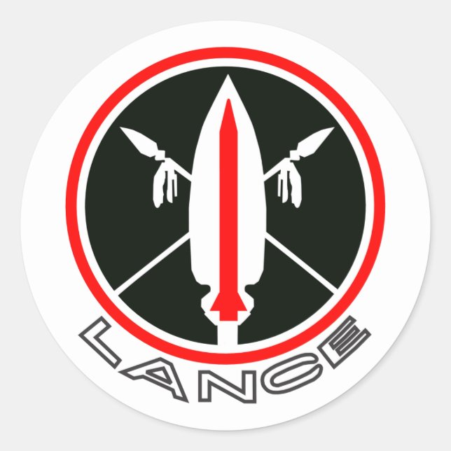 Lance Missile Classic Round Sticker (Front)