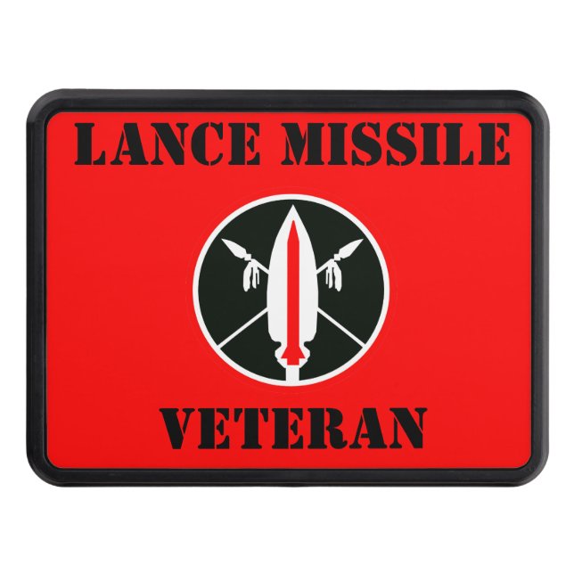 Lance Missile Veteran Trailer Hitch Cover (Front)