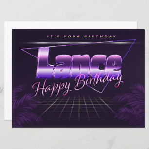 Lance Name First Name pura retro card Birthday