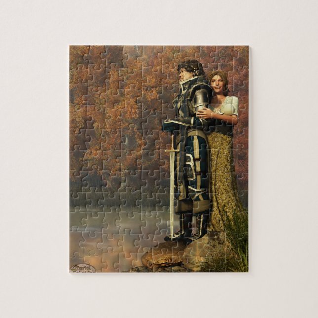 Lancelot and Guinevere Jigsaw Puzzle (Vertical)