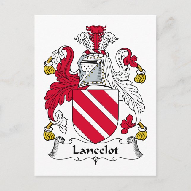 Lancelot Family Crest Postcard (Front)