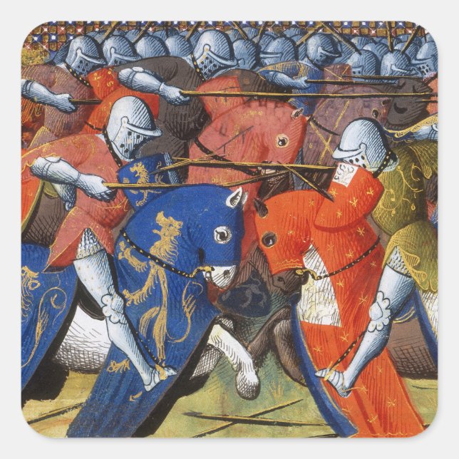 Lancelot of the Lake in the Tournament of Camelot  Square Sticker (Front)