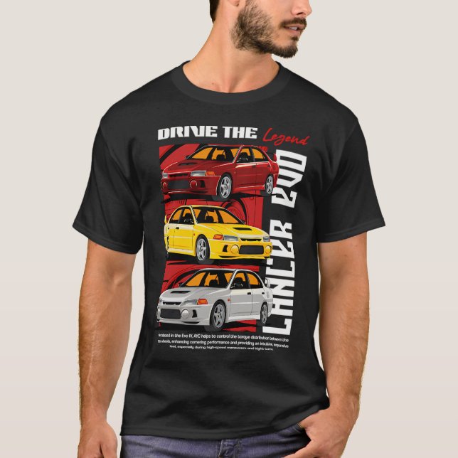 Lancer Evo Drive The Legend T-Shirt (Front)