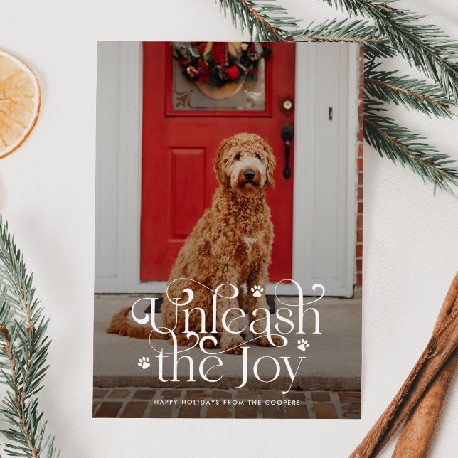 Lancer la carte de vacances Joy Pet Photo (Créateur téléchargé)