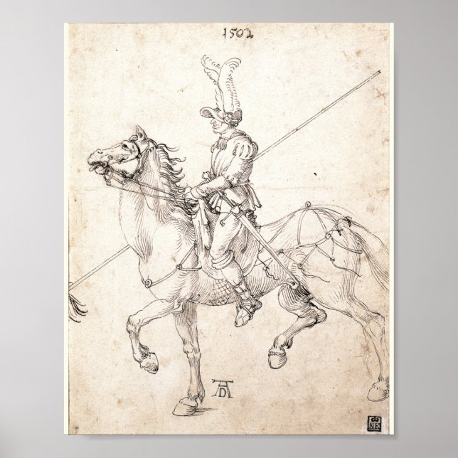 Lancer on Horseback by Albrecht Durer Poster (Front)