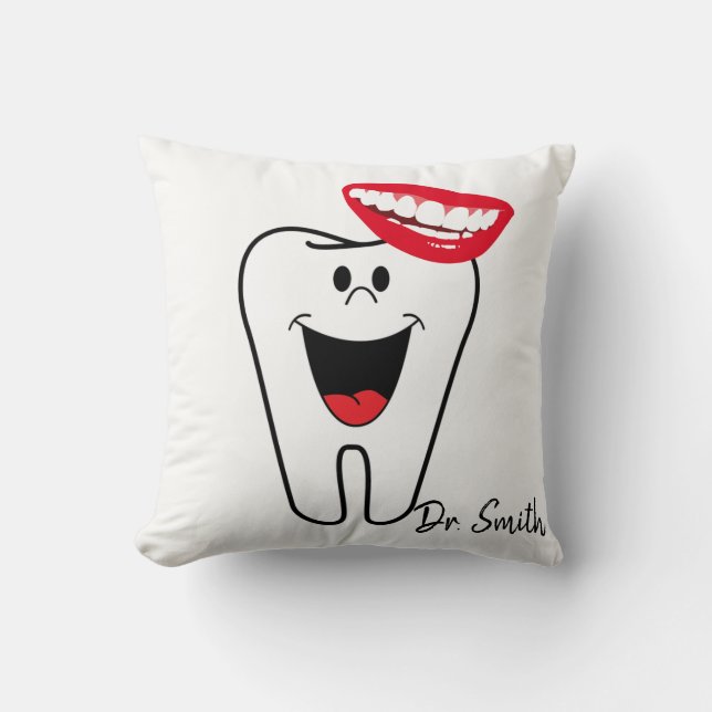 Lancer Oreiller Dentiste Sourire dents (Recto)